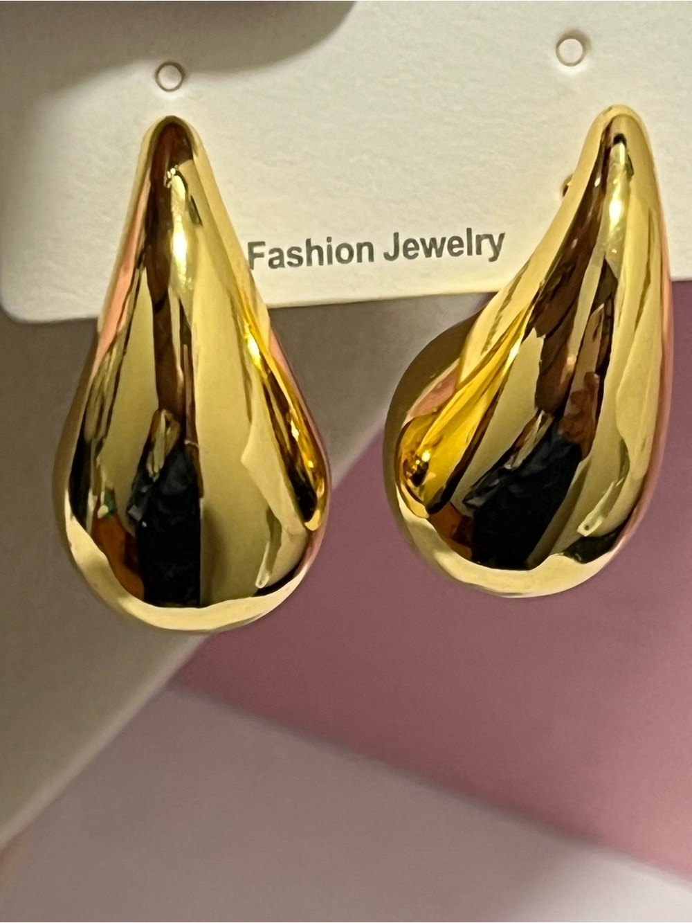 18k GP Stainless Steel Dome Earrings C-30